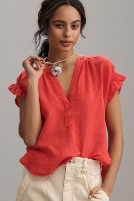 By Anthropologie Bubble-Sleeve Blouse