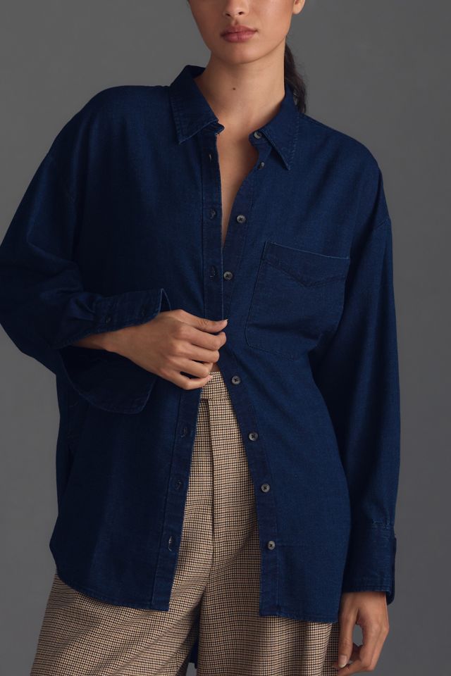 La chemise boutonnée Bennet par Maeve : édition chambray #1