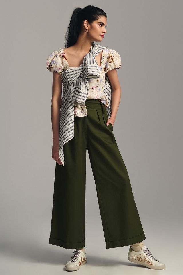 By Anthropologie Puff-Sleeve Peplum Top #1