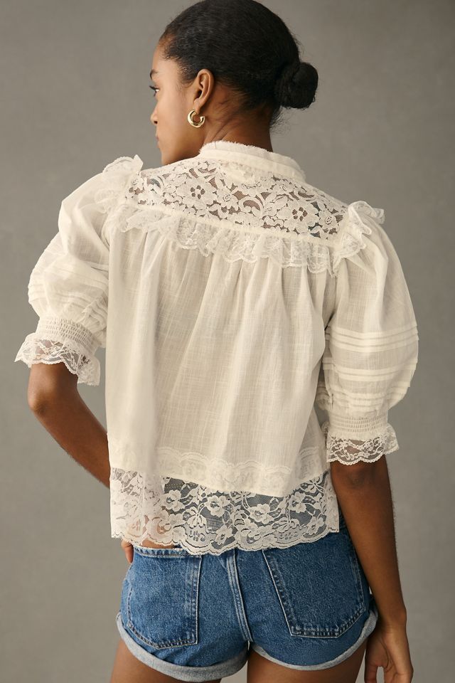 By Anthropologie Victorian Lace Blouse | Anthropologie