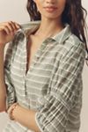Pilcro Linen Puff-Sleeve Blouse