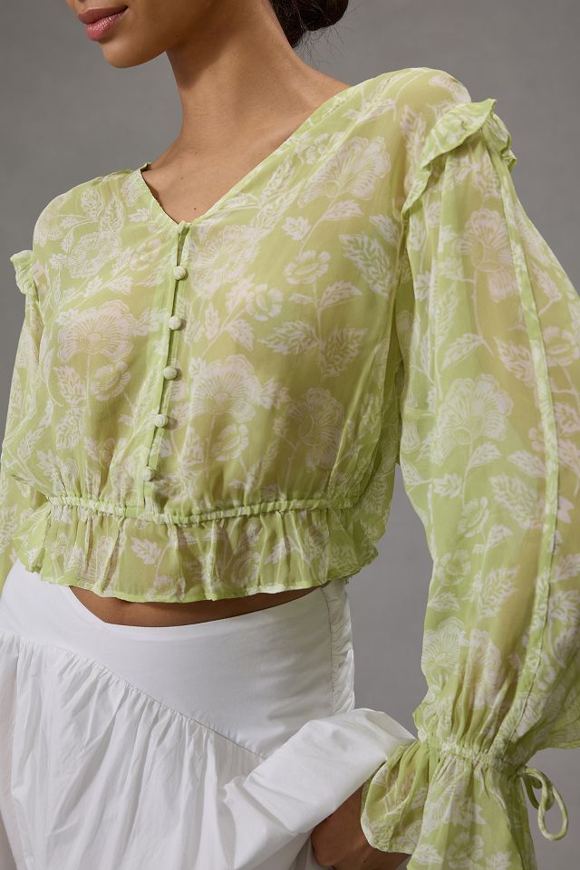 By Anthropologie Sheer Dolman-Sleeve Blouse | Anthropologie