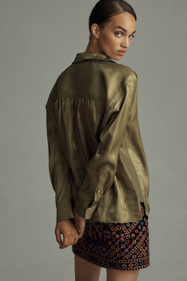 Pilcro Long-Sleeve Shine Blouse #1