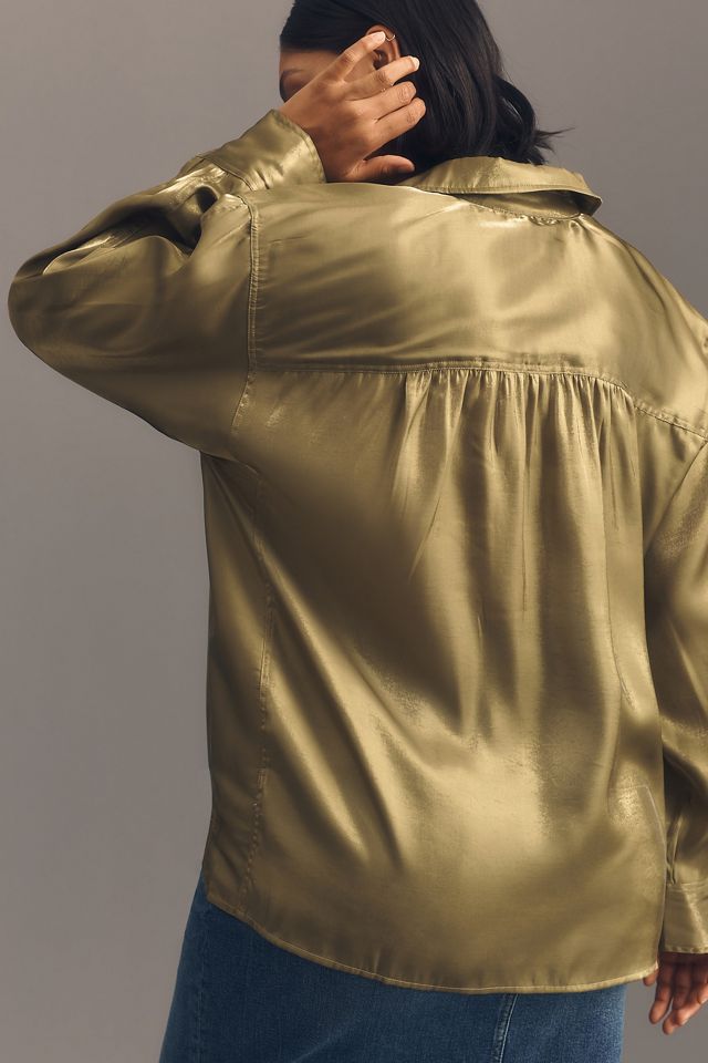 Pilcro Long-Sleeve Shine Blouse #5