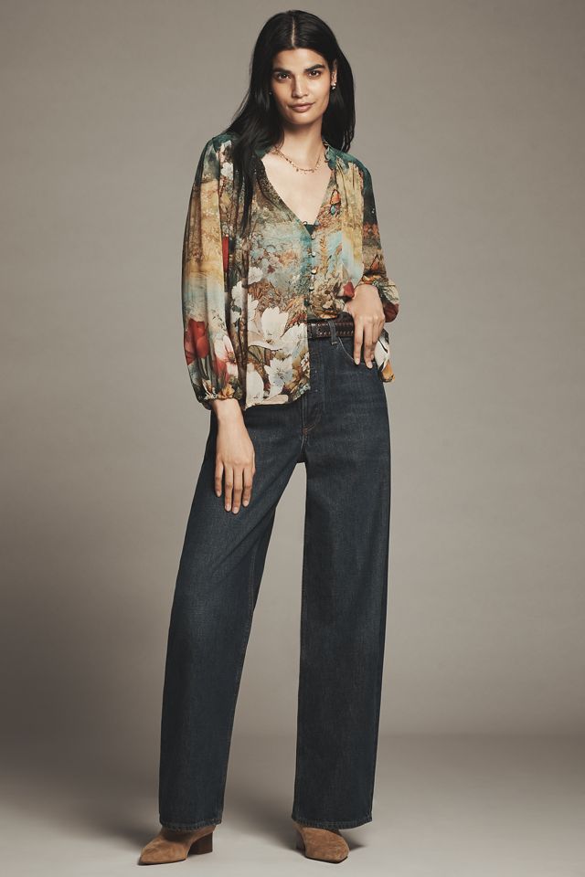 The Estela Sheer Printed Blouse #2