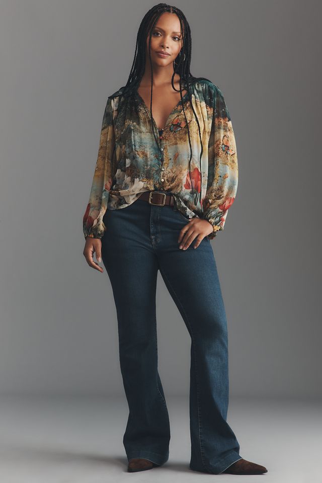 The Estela Sheer Printed Blouse #6