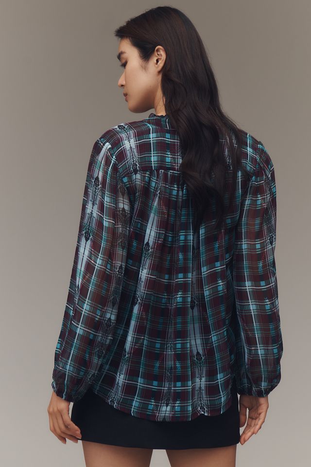 The Estela Sheer Printed Blouse #2