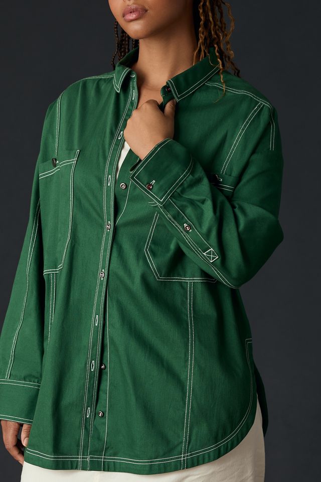 Camisa Vaquera Holgada High-Low Pilcro #6