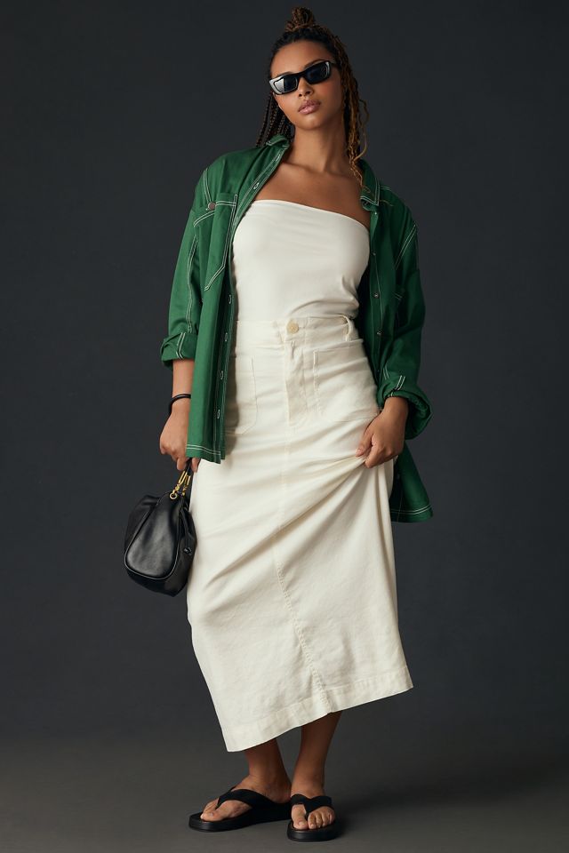 Camisa Vaquera Holgada High-Low Pilcro #7