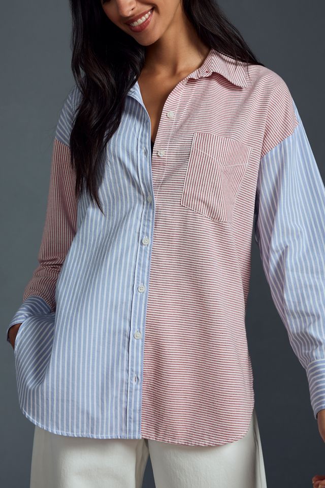 The Bennet Buttondown Shirt by Maeve: Mixed-Stripe Edition #1