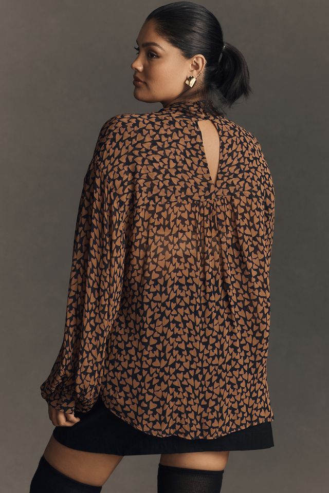 Maeve Sheer Tie-Neck Blouse #5