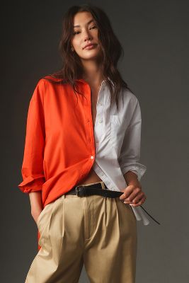 Maeve The Bennet Buttondown Shirt By : Colorblock Edition In Multicolor