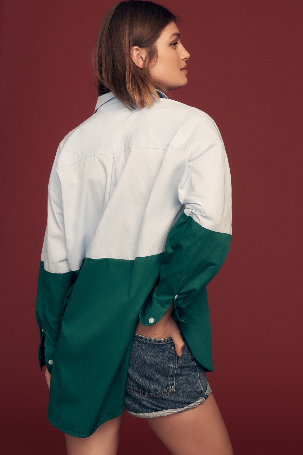 The Bennet Buttondown Shirt by Maeve: Colorblock Edition