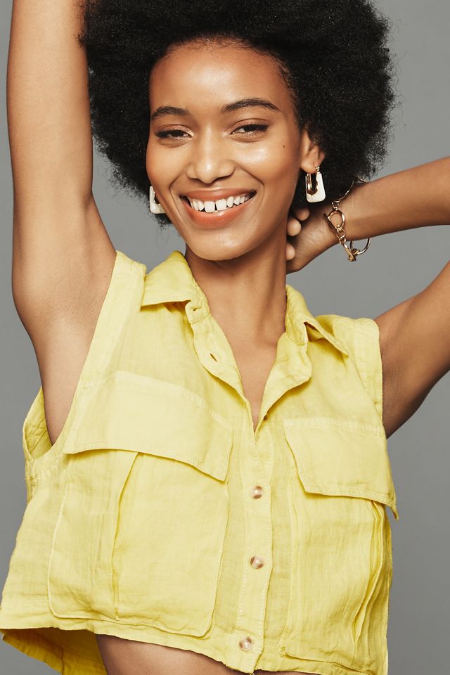 Pilcro Sleeveless Cropped Shirt #2