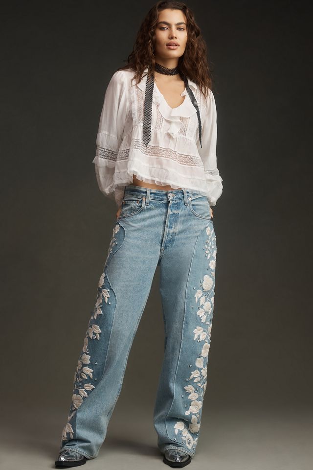 By Anthropologie Ruffled V-Neck Popover Blouse #2
