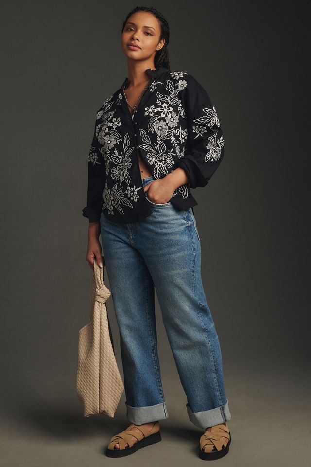 The Tavi Buttondown Blouse by Pilcro: Embroidered Edition #6