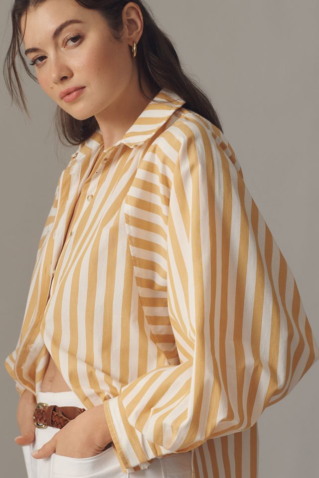 The Bailey Boyfriend Batwing Buttondown Blouse by Pilcro #3
