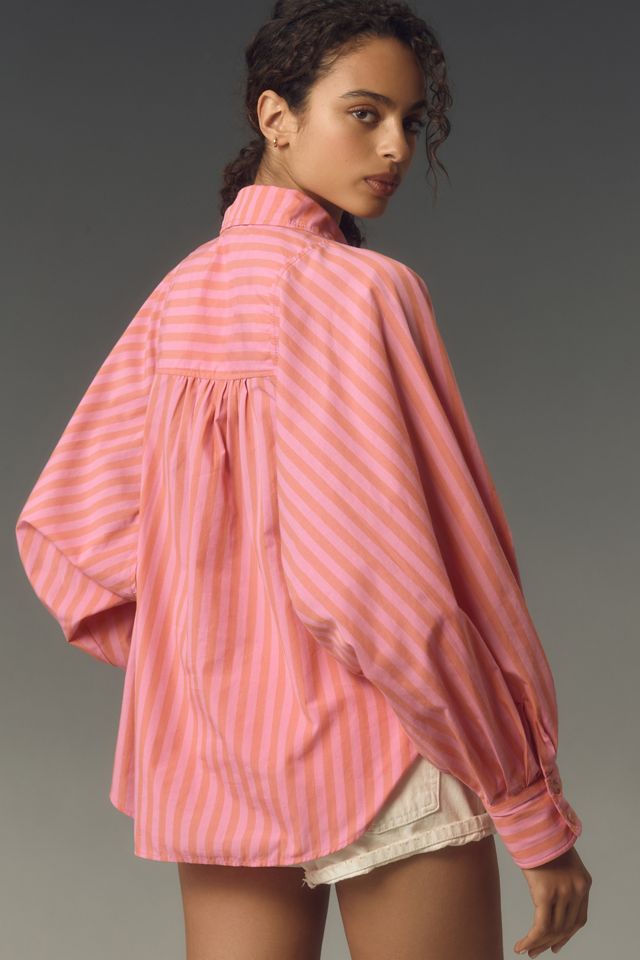 La Blusa Boyfriend Batwing Abotonada Bailey de Pilcro #1