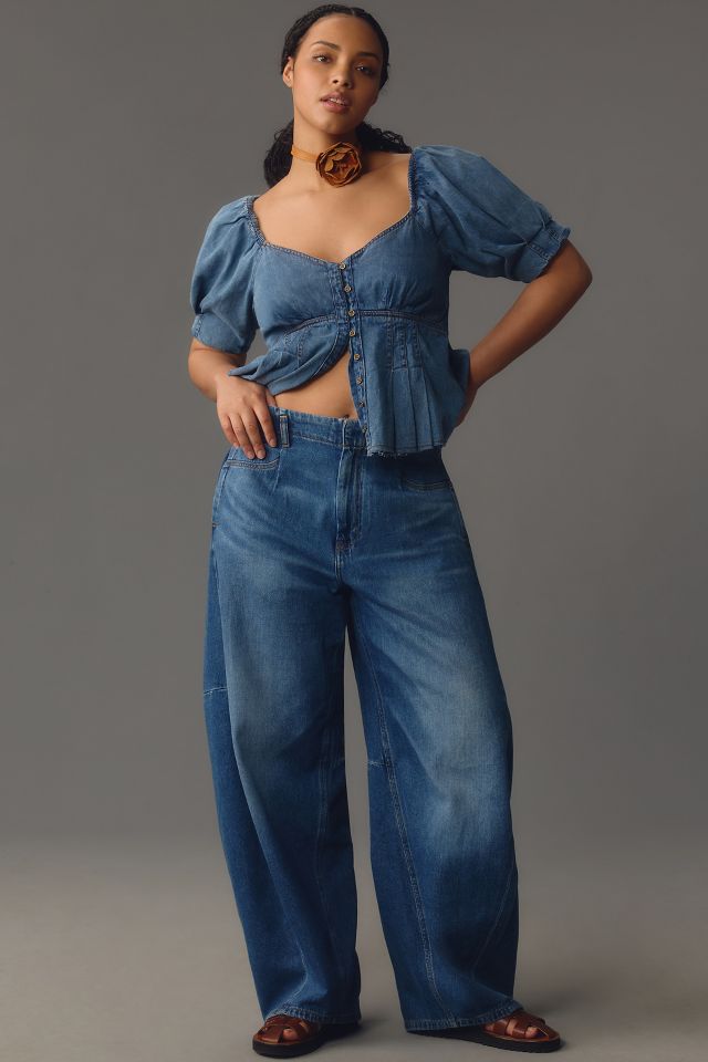 Pilcro Short-Sleeve Flouncy Babydoll Top #5