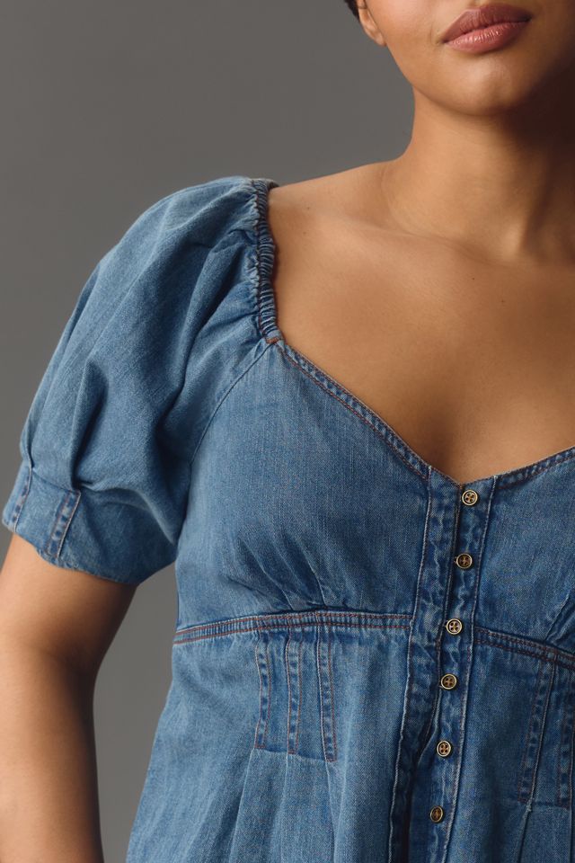 Pilcro Short-Sleeve Flouncy Babydoll Top #6