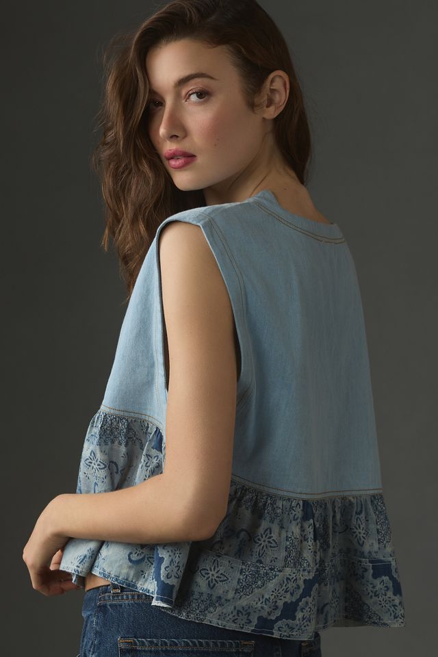 Pilcro Sleeveless Twofer Babydoll Top #1