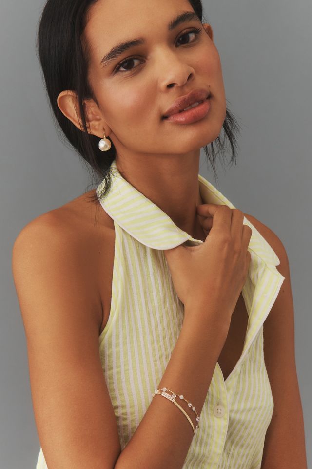 By Anthropologie Button-Front Halter Swing Blouse #3