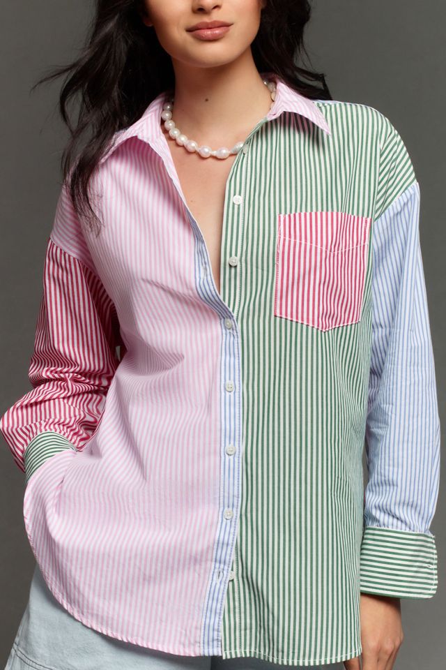 The Bennet Buttondown Shirt by Maeve: Mixed Stripe Edition #2
