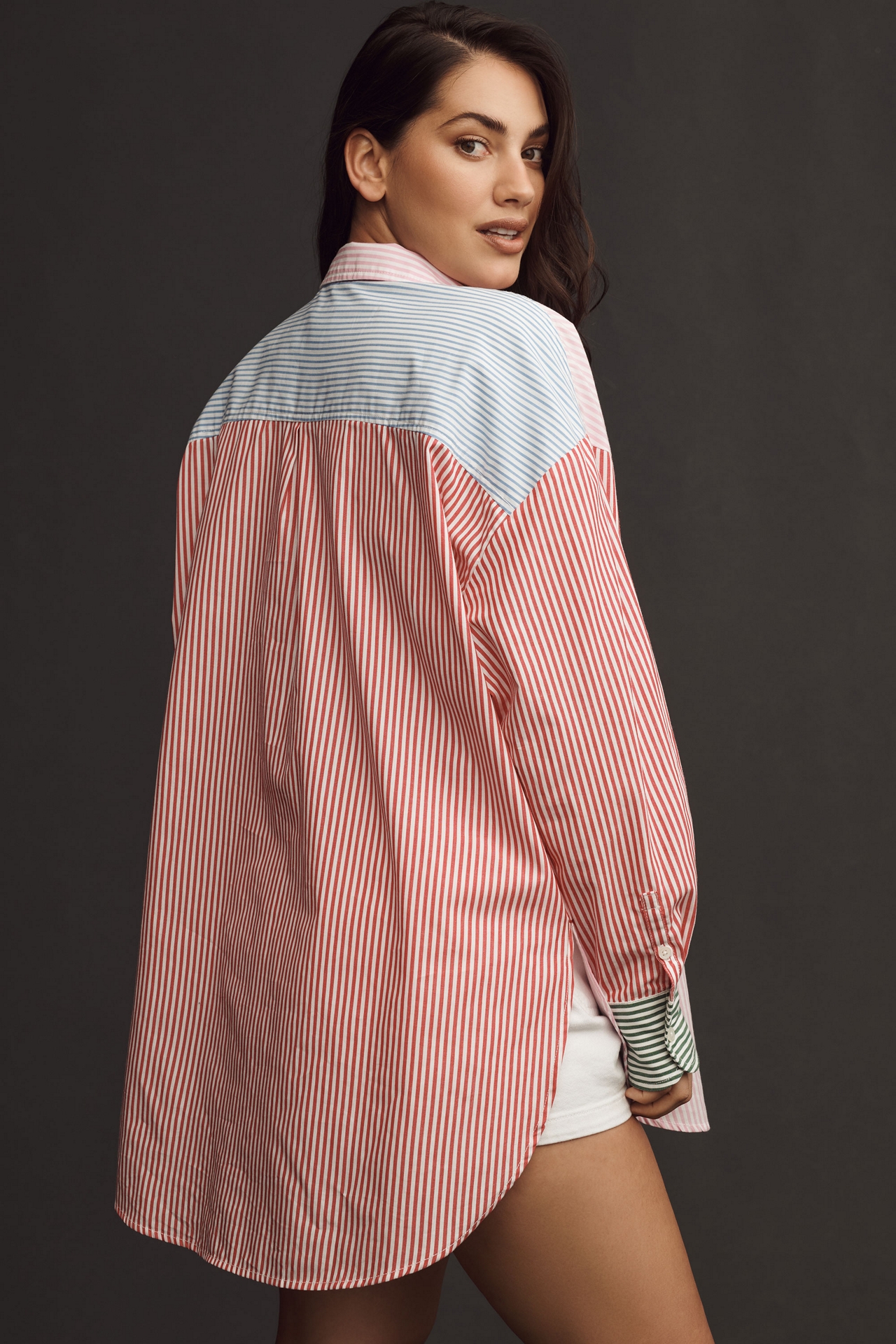 The Bennet Buttondown Shirt by Maeve: Mixed Stripe Edition