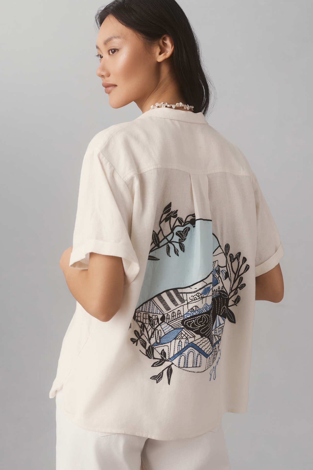 Maeve Linen Souvenir Surf Shirt