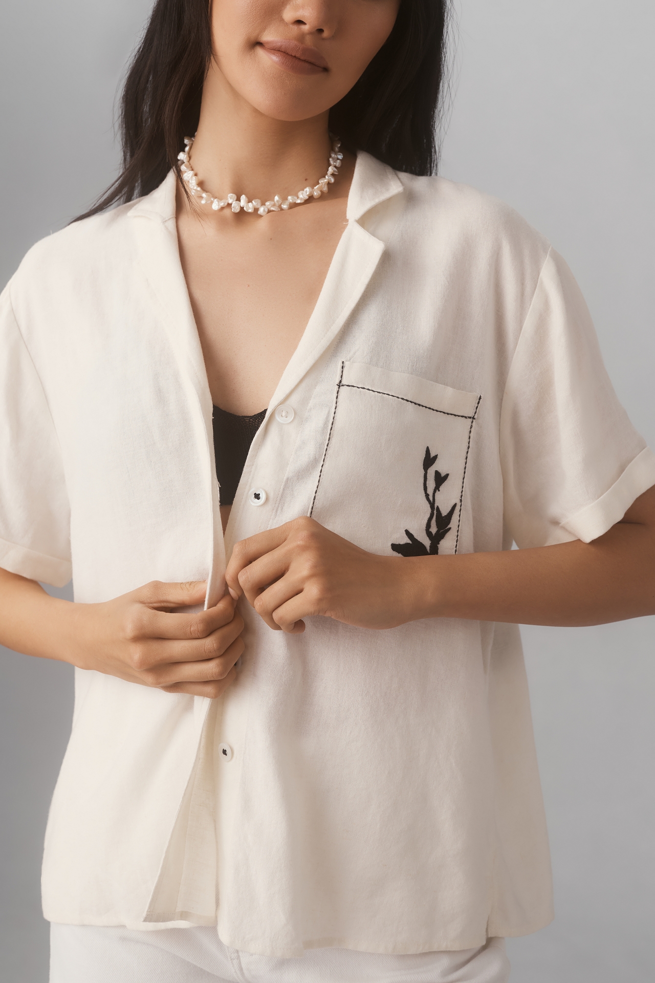 Maeve Linen Souvenir Surf Shirt