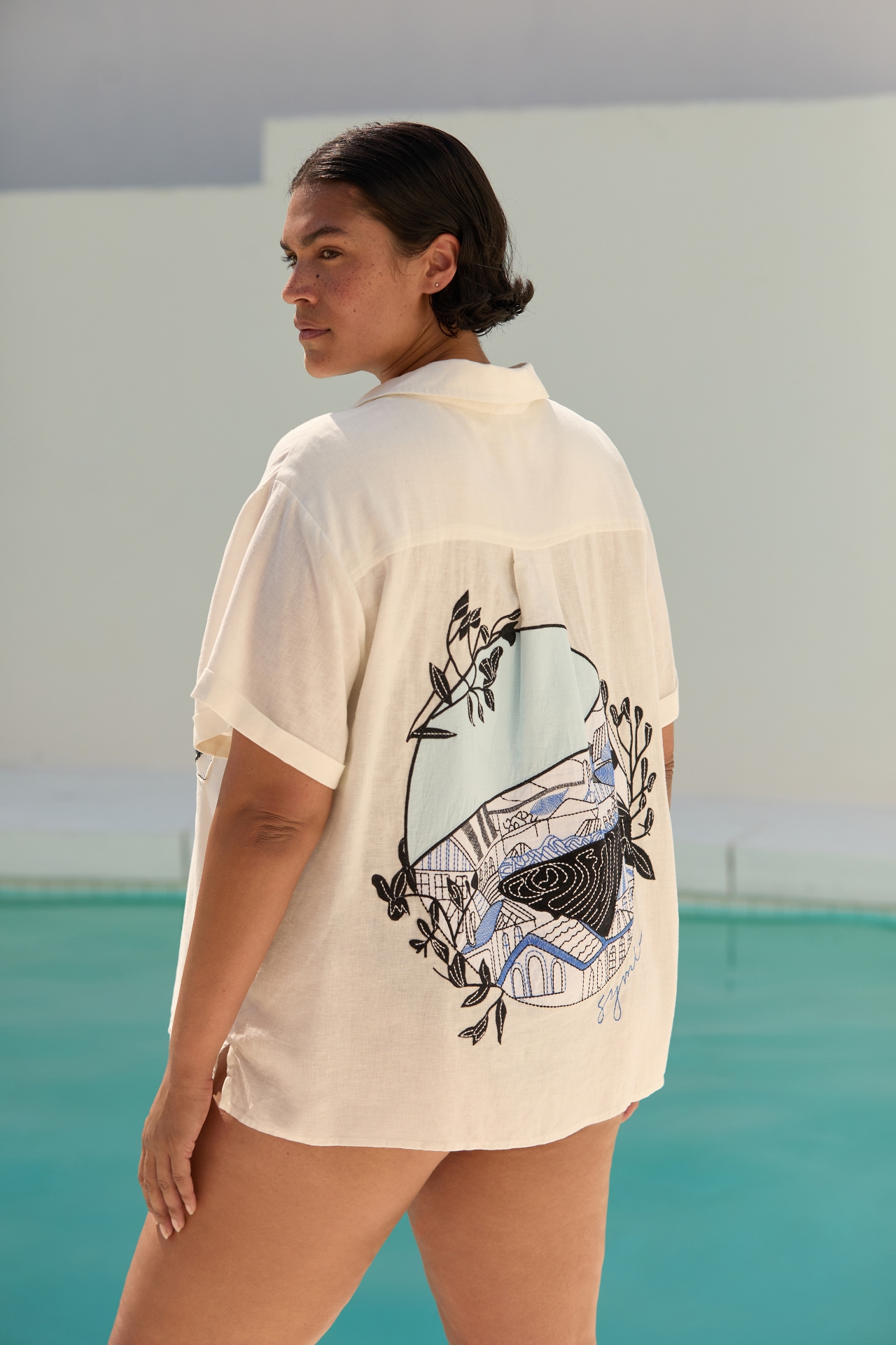 Maeve Linen Souvenir Surf Shirt