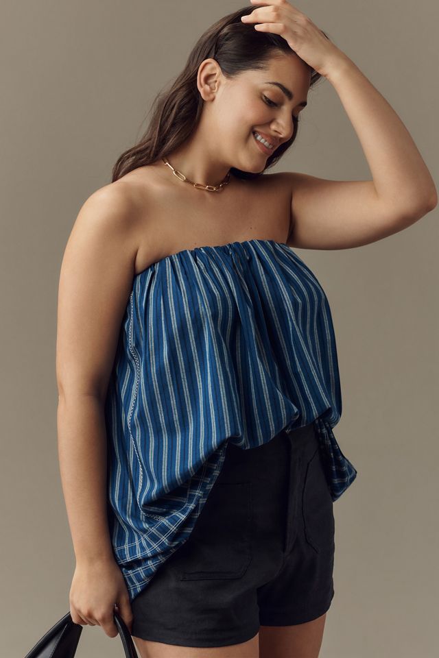 Pilcro Strapless Tunic Blouse #6