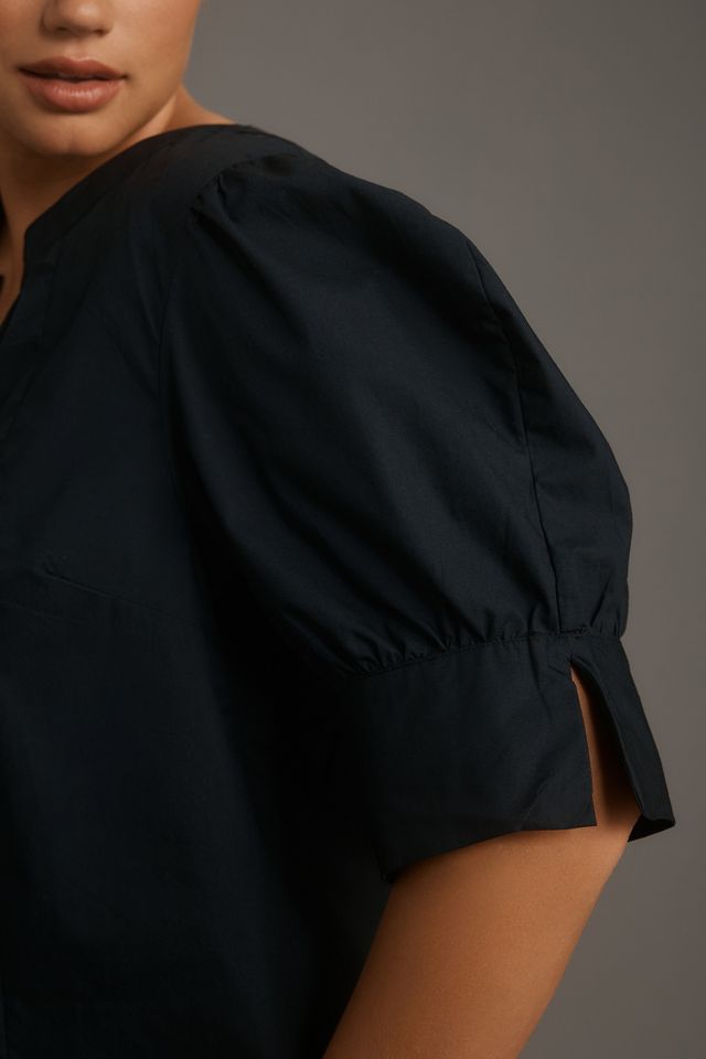 By Anthropologie Puff-Sleeve Sculpted Blouse #7