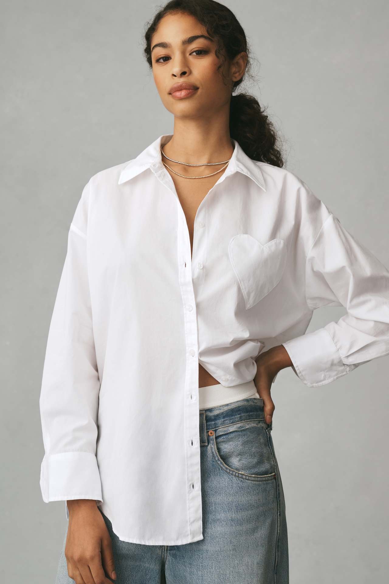 The Bennet Buttondown Shirt by Maeve: Heart Pocket Edition