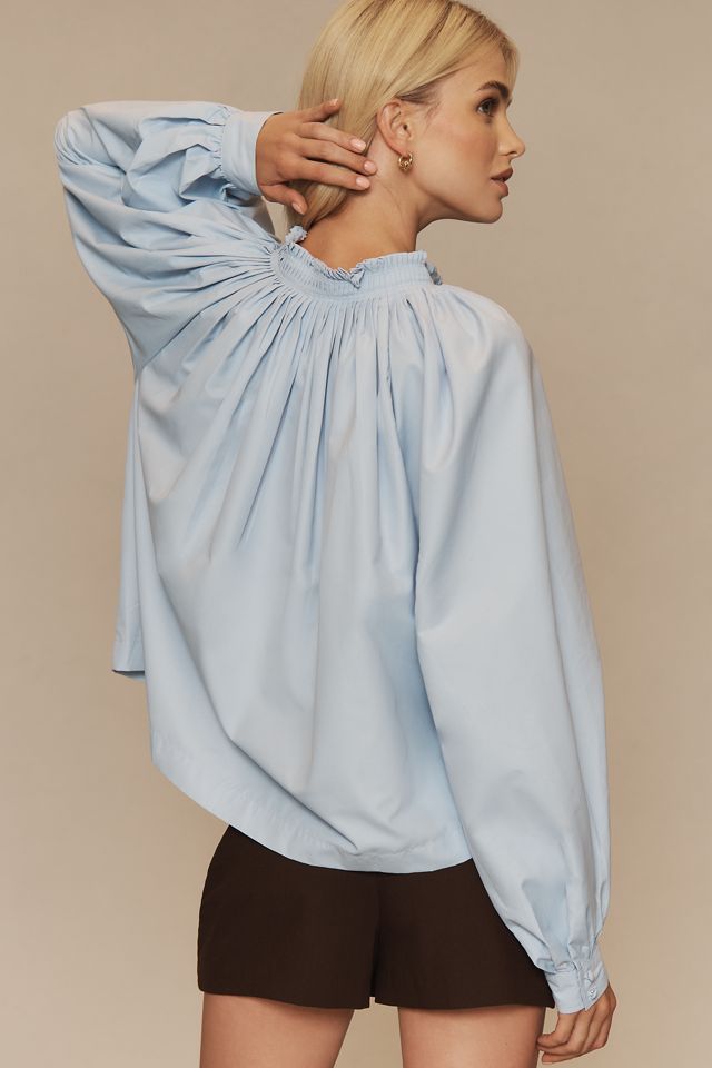 Maeve Pleated Trapeze Blouse #1