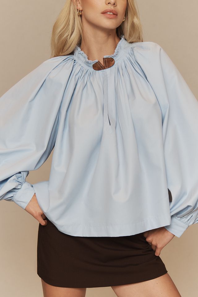 Maeve Pleated Trapeze Blouse #3