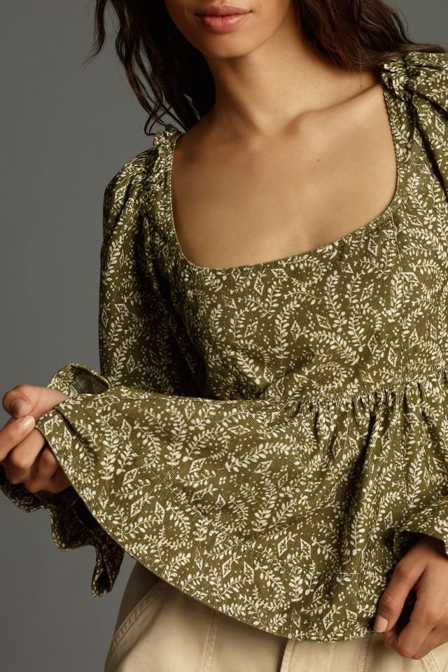 Pilcro Long-Sleeve Corduroy Babydoll Top #2