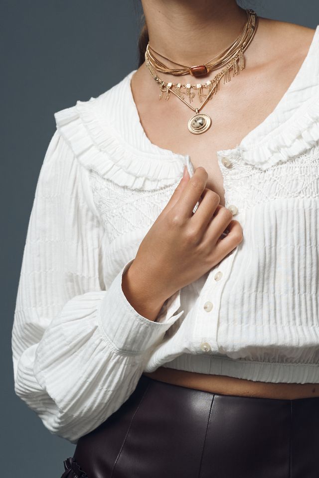 Pilcro Long-Sleeve Ruffle Blouse #3