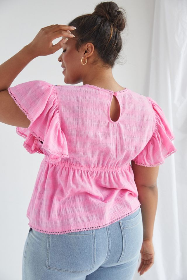Plenty by Tracy Reese Embroidered Babydoll Blouse #5