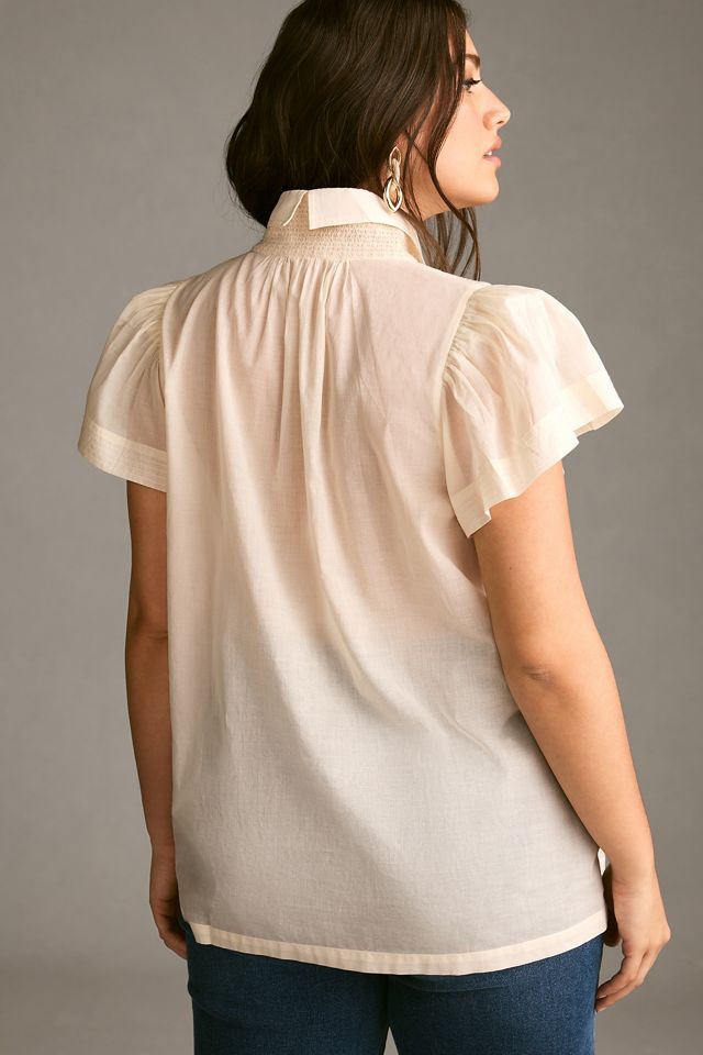 Hope for Flowers by Tracy Reese Smocked Henley Blouse #5
