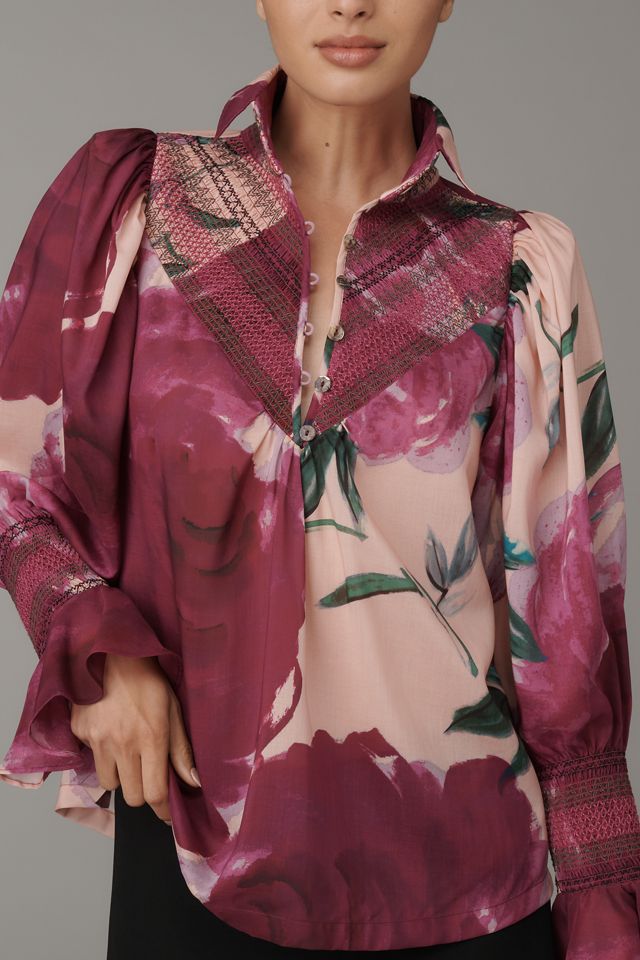 Hope for Flowers by Tracy Reece Soft Smocked Shirt #1