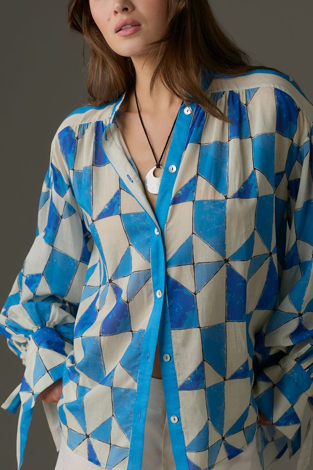 Hope for Flowers by Tracy Reese Wrist-Tie Buttondown Shirt #1