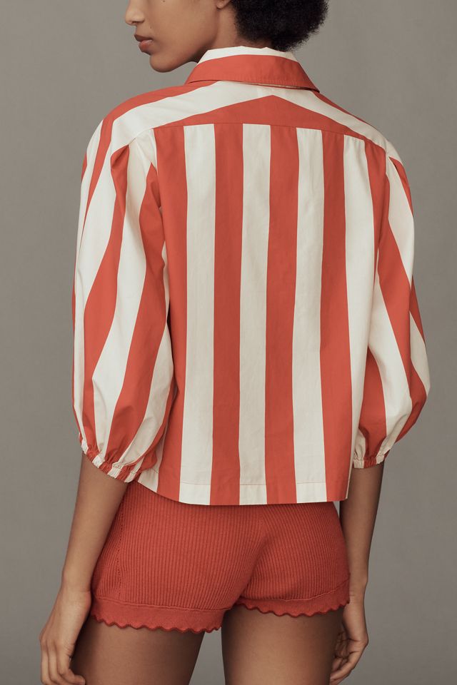 Hope For Flowers by Tracy Reese Elbow-Sleeve Button-Front Shirt #1