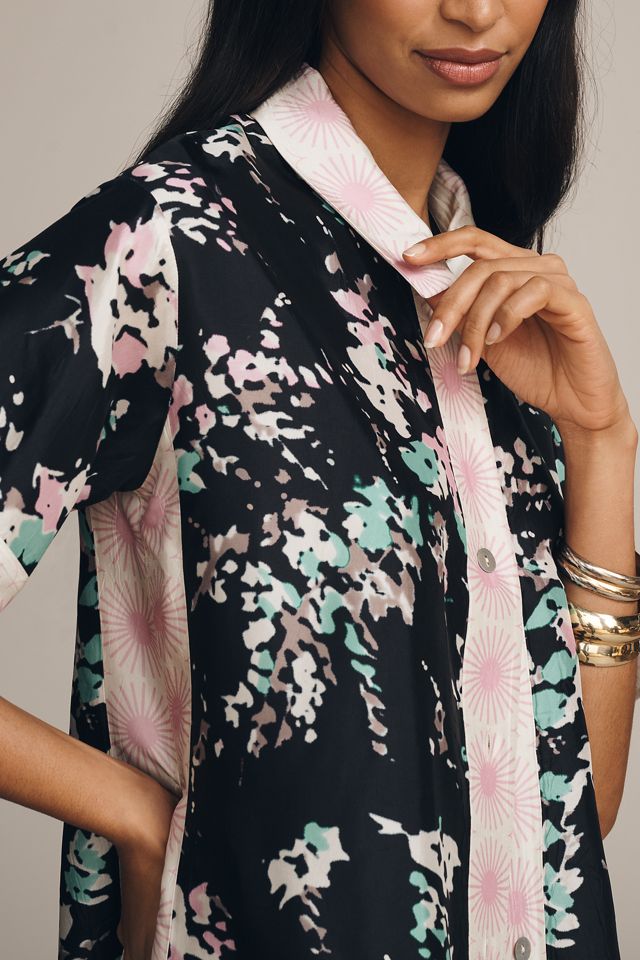 Hope for Flowers by Tracy Reese Short-Sleeve Buttondown Shirt #2