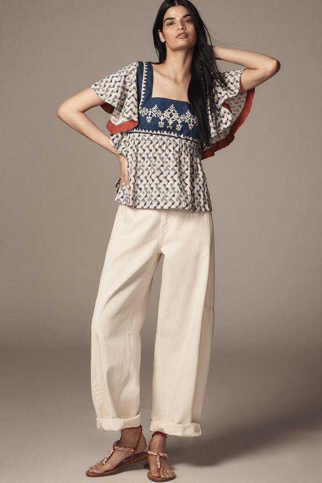 Plenty by Tracy Reese Easy Square-Neck Peasant Blouse #3