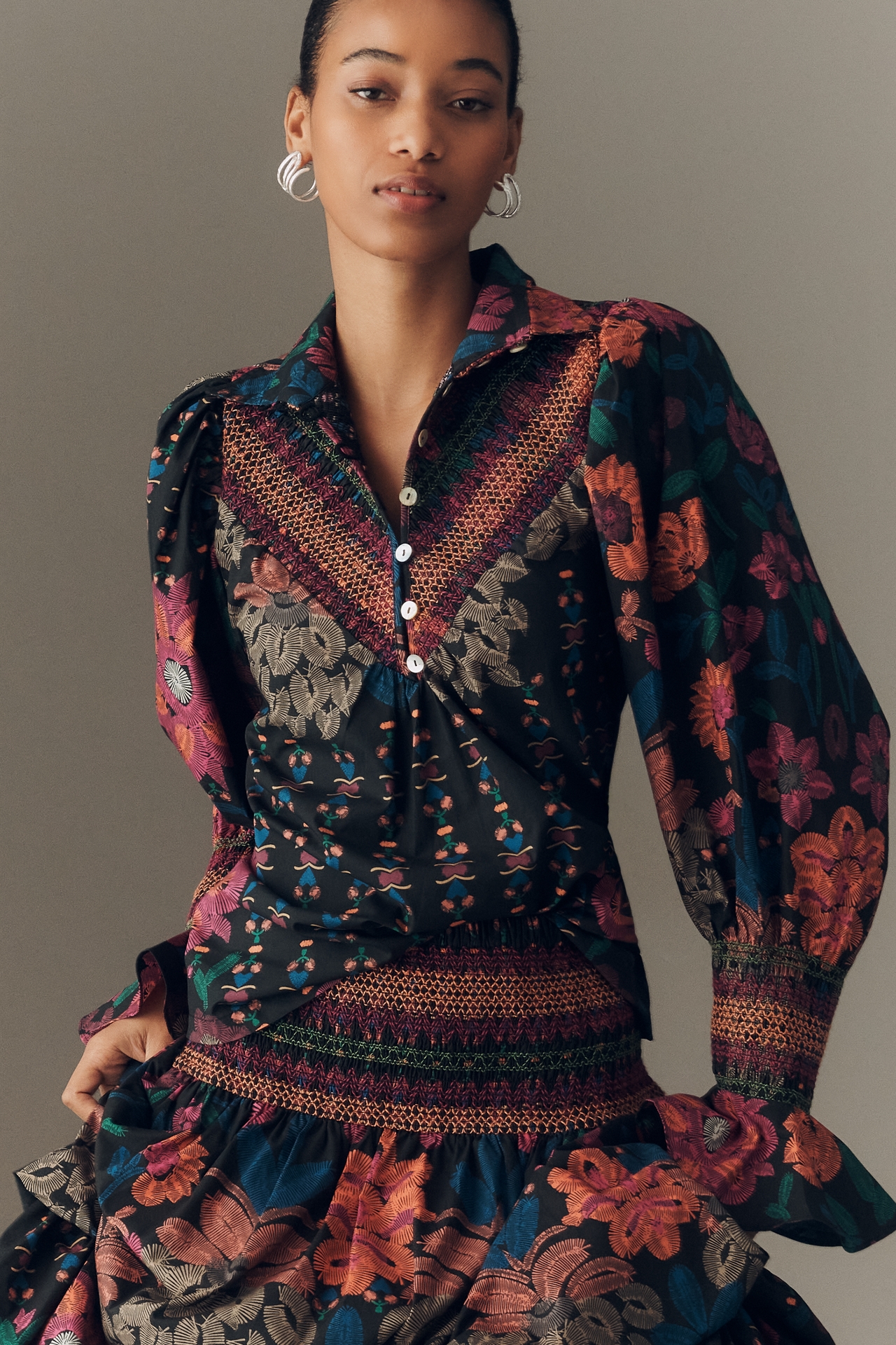 Hope for Flowers by Tracy Reese Puff-Sleeve Blouse