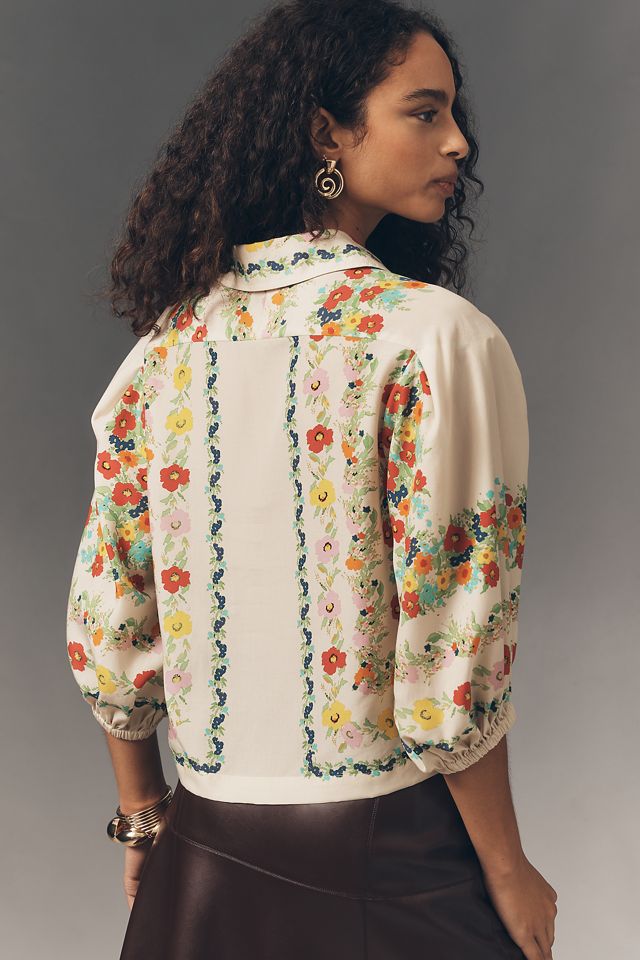 Hope for Flowers by Tracy Reese Tuck Sleeve Buttondown Shirt #2