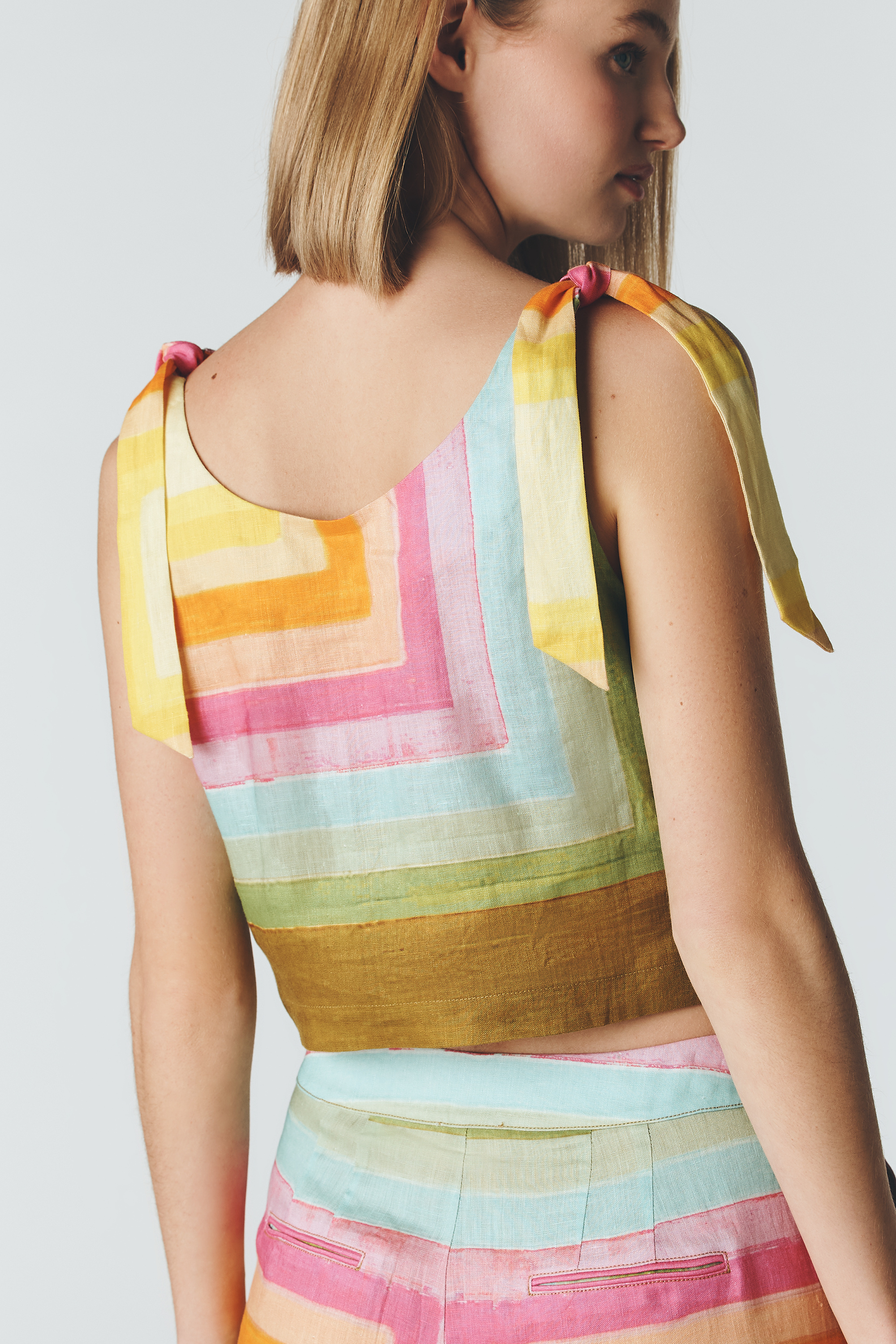 Tie-Shoulder Crop Top — Image 3