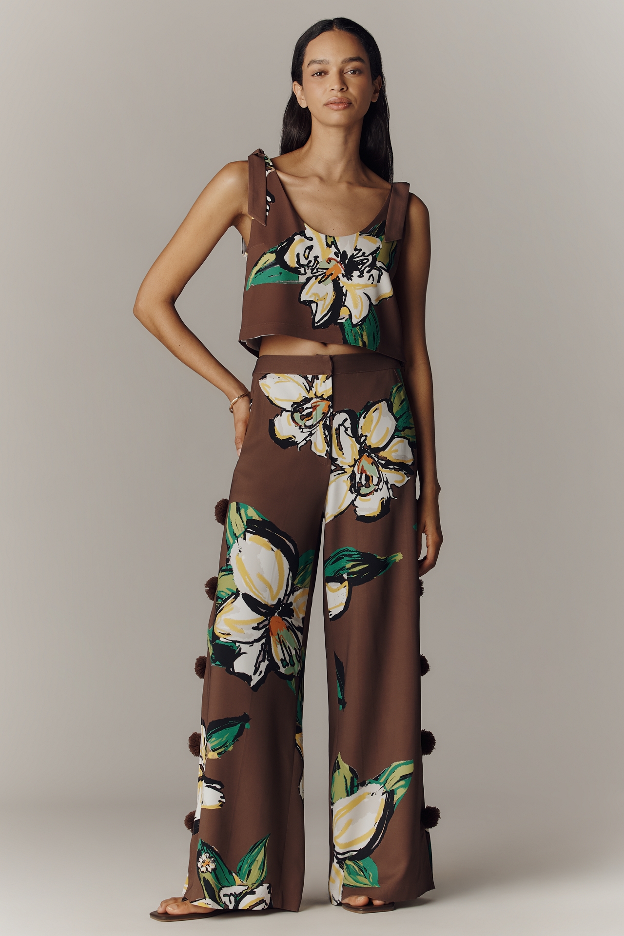 Hope for Flowers by Tracy Reese Tie-Shoulder Crop Top