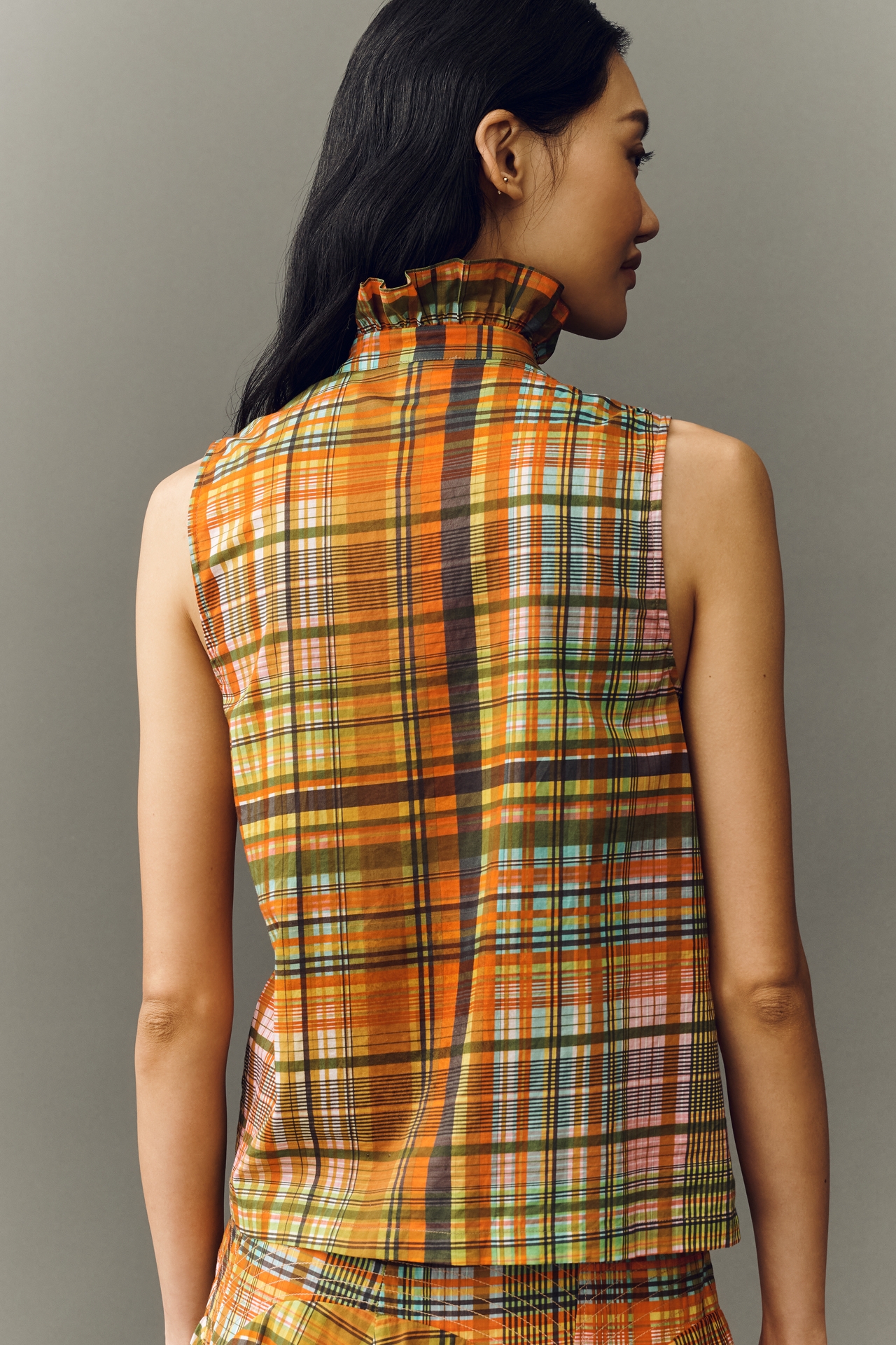 Hope for Flowers by Tracy Reese Sleeveless Ruffled High-Neck Top